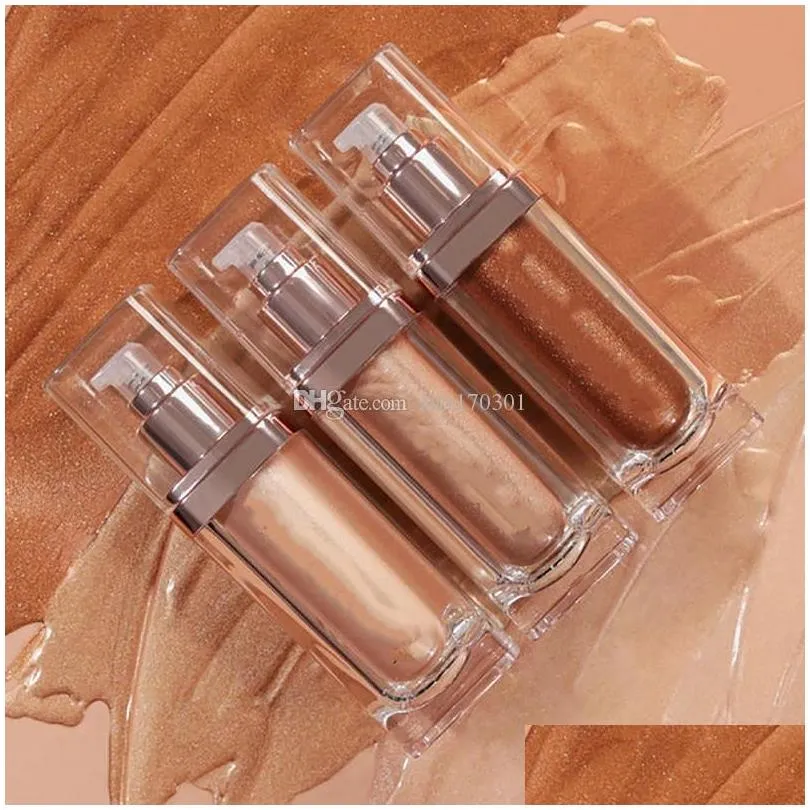 Bronzers Iluminadores 3 Cores Marca Maquiagem Todo Rosto E Corpo Iluminador Glows Iluminador Contouring Brighten Bronzer Gli Dhlcb