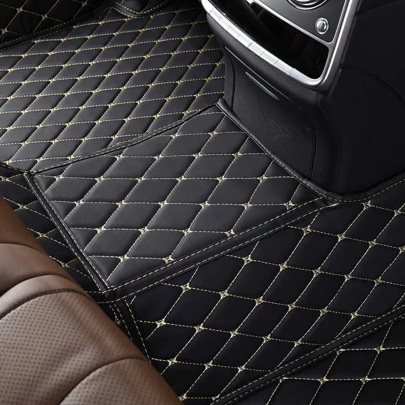 Car Floor Mats For Jeep Compass 2018-2022 DropShipping Center Interior Accessories 100% Fit Leather Carpets Rugs Foot Pads R230307