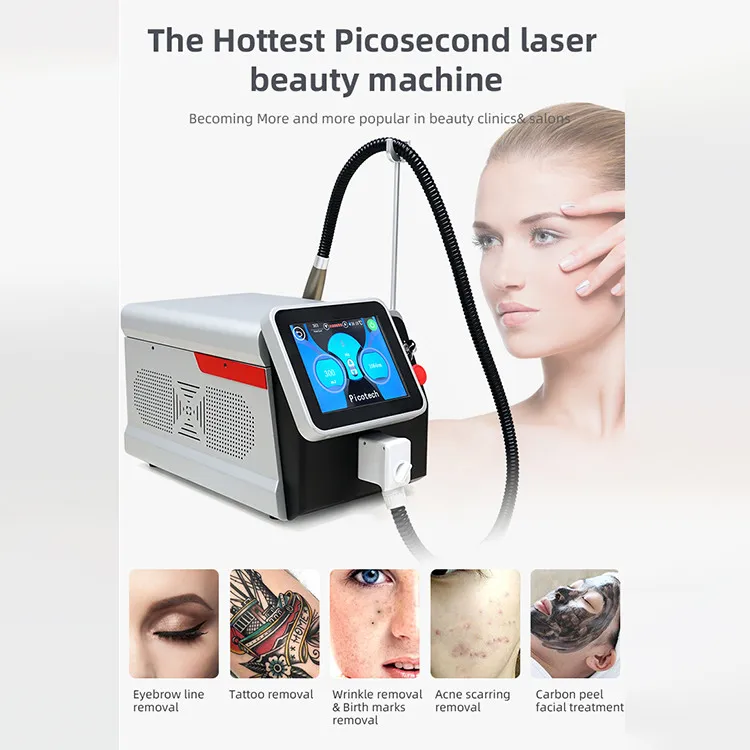 Tattoo-Entfernungsmaschine Picosecond Laser Q Switched Nd Yag Picosecond Pigment Remova