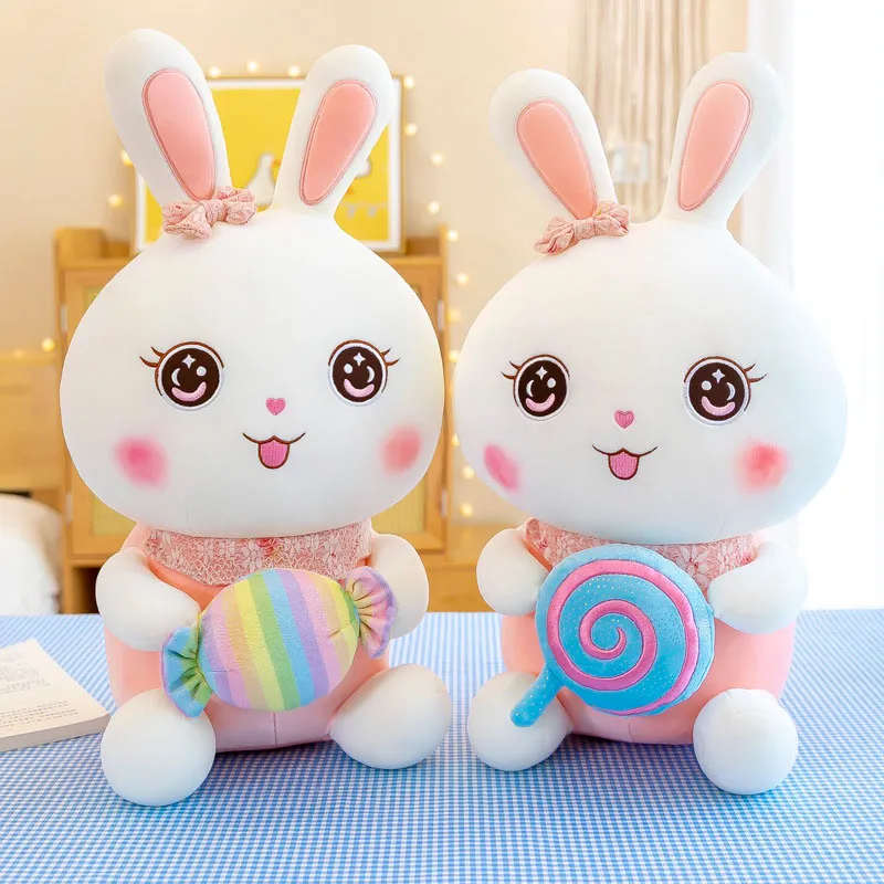 Joli lapin lapin de Pâques en peluche animaux en peluche peluches à vendre en gros