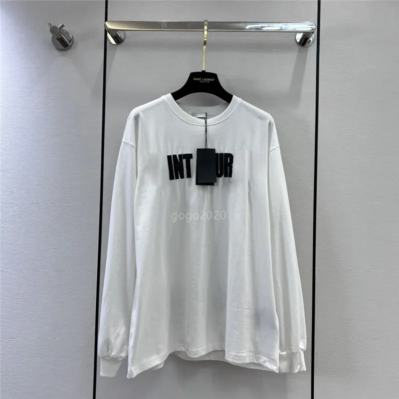 23SS Cotton Women Designer Sweatshirts Pullover Tops Vêtements avec lettre de broderie Technologie surdimensionnée tissu haut de gamme Brand de luxe DRATINE TE-shirts