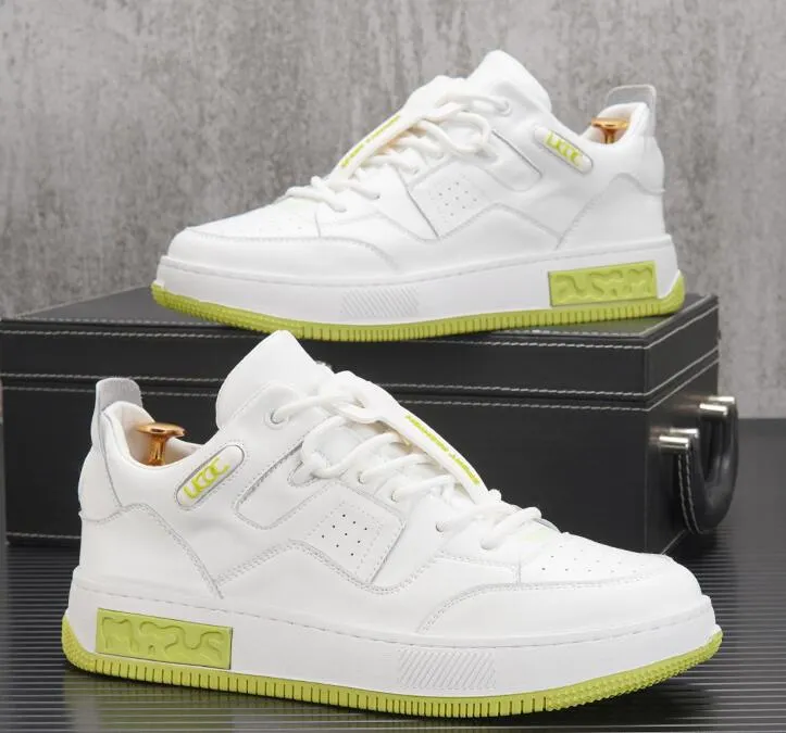 Scarpe basse da uomo SneakersTrendy Scarpette bianche Ragazzi Student School Antiurto Resistente all'usura Sport Uomo Leggero Abito traspirante Scarpe casual da uomo da tennis