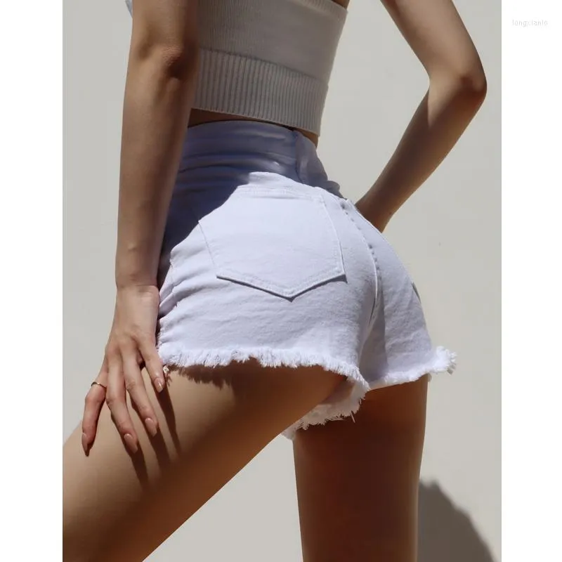 Women's Shorts TVVOVVIN European Sexy High Waist Show Legs Retro Wide Leg Denim Girl Style Elastic Slim Women's Clothing 1JD2