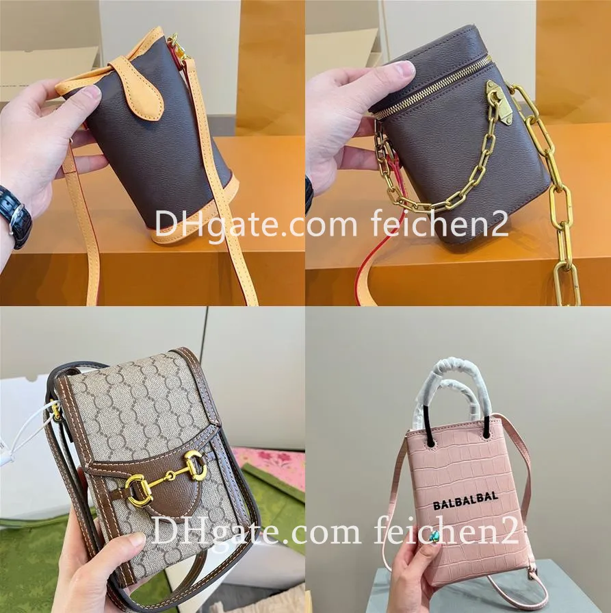 Designer-Modetasche Abendtaschen Brieftaschen Kettenhandtaschen Geldbörsen Vertikale einzelne Mini-Umhängetasche Crossbody-Taschen Verstellbarer Riemen Handypaket