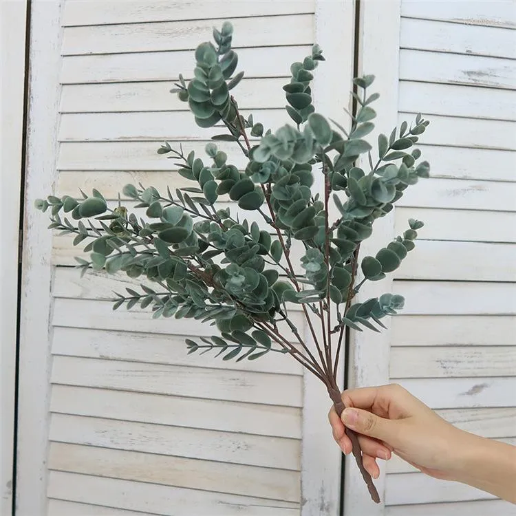 Dekorativa blommor Nordiska konstgjorda eukalyptus för hembröllopsdekoration Väggdekor sovrum uteplats