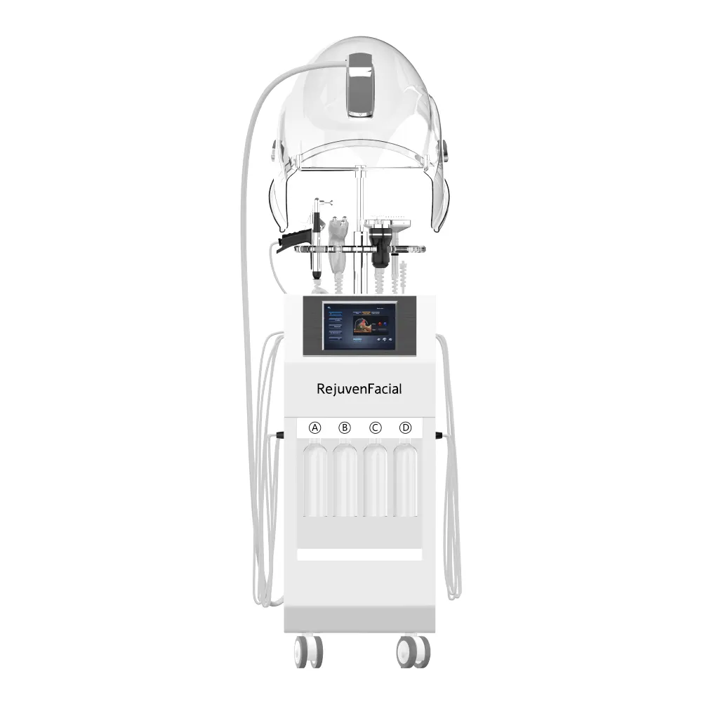 Articles de beauté oxygène multifonctionnel 02 thérapie aqua oxygène facial machine de dermabrasion hydra propre en profondeur