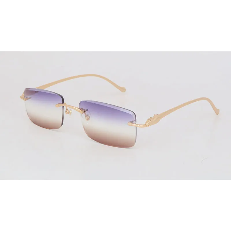 Économisez gros sur les achats en gros de Lunettes De Soleil À Cadre Carré Sans Bordure Lunettes De Soleil Sans Bord Femmes Verres De Soleil En Or