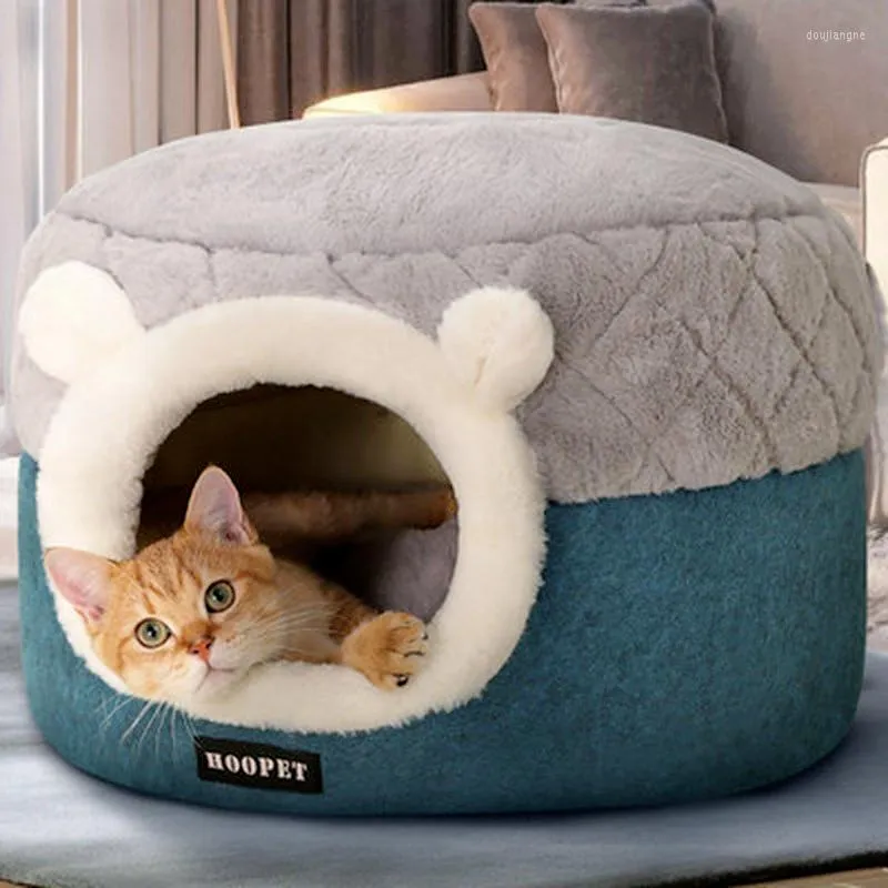 Lits pour chats, tapis de litière pour animaux de compagnie, Design à double usage, confort universel en toutes saisons, peluche amovible et lavable pour garder au chaud