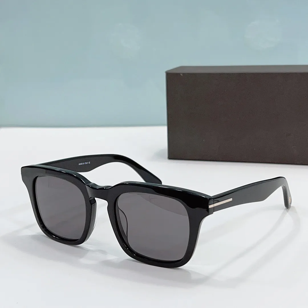 0751 Shiny Black Smoke Solglasögon för män Dax Glasses gafas de sol Designers Solglasögon UV400 Glasögon med box