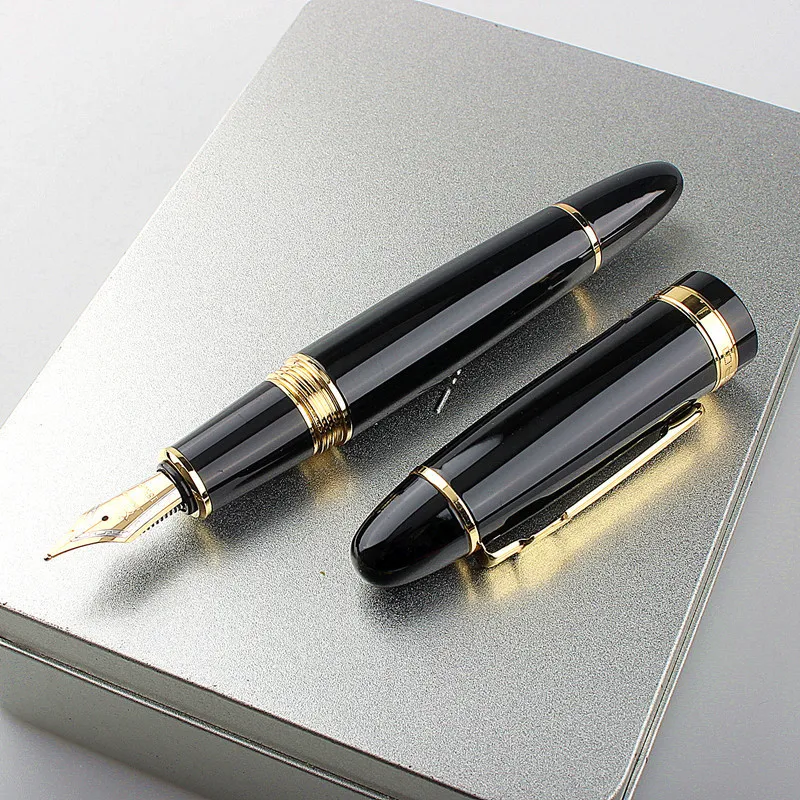 Penne stilografiche Arrivel Jinhao Luxury 159 Pen Inchiostro in metallo di alta qualità per forniture per ufficio Scuola 230306