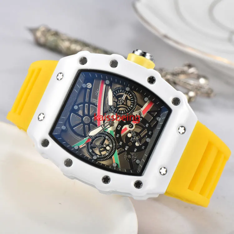 2022 latest personality fashion imitation ceramic liquor barrel type men's watch feel whit stone Quartz watch Reloj Hombre