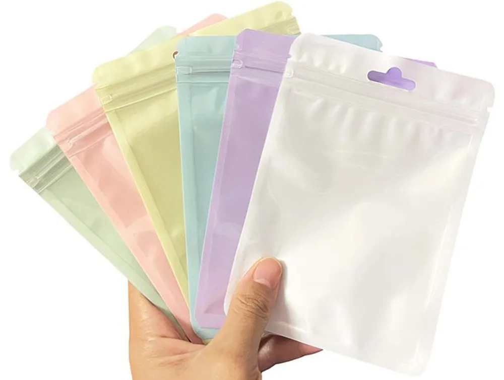 100pcs Resealable Packaging Bags 커피 콩을위한 명확한 창문이있는 Mylar 비닐 봉지 차 말린 포장 알루미늄 호일 가방