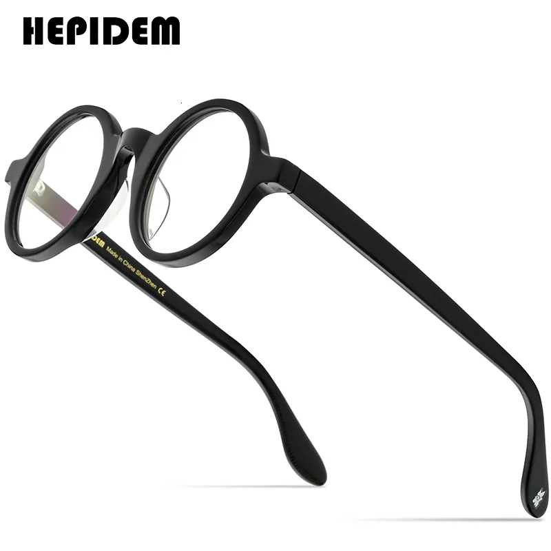 Solglasögon ramar hepidem acetat optiska glasögon ram män retro vintage runda recept glasögon nörd kvinnor skådespel myopia glasögon zolman 230307
