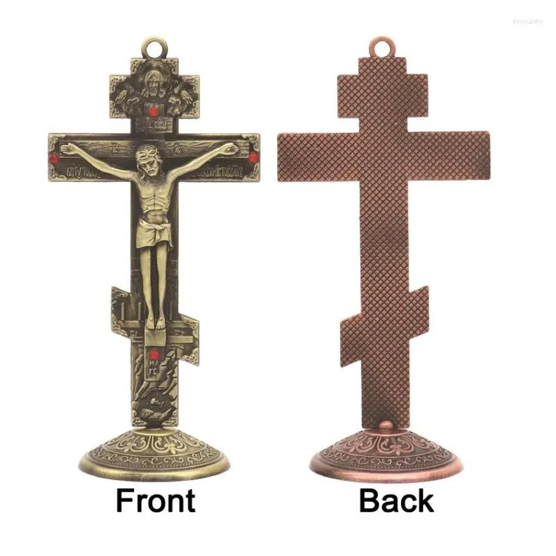 Keychains Christian Crucifix Cross Inri Keychain on Car Trinket Men Women Vintage Jezus gebed Crafts Huishoudelijke ornamenten Geschenk