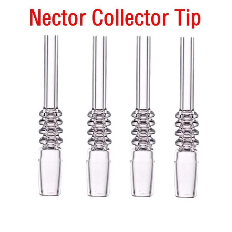 10mm 14mm 18mm Quartz Collector Tips Thick Drop Quartz Tester Straw Tube Tip for Mini NC Kits Smoking