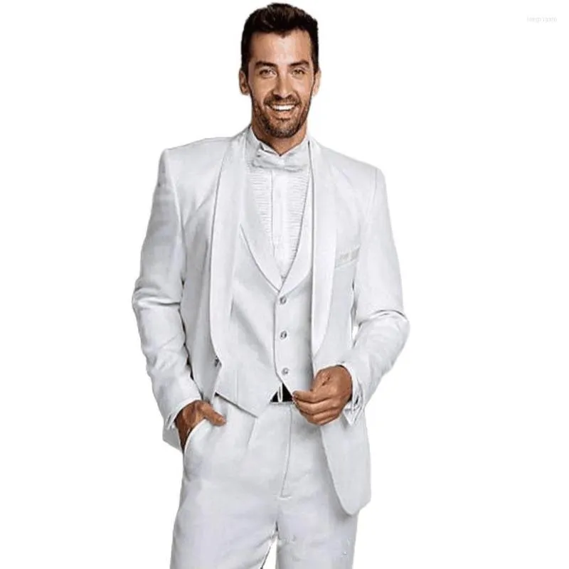Costumes pour hommes 2023 Costume Homme Design italien robe formelle ensembles marié Tuxedos hommes 3 pièces pour fête de mariage homme Blazer