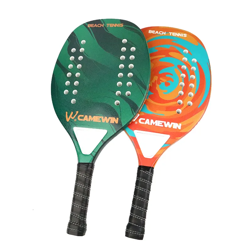 Tennis Rackets CAMEWIN Tennis Racket For Partner Big Sells Carbon And Glass Fiber Beach Tennis Racket With Protective Bag Cover 230307