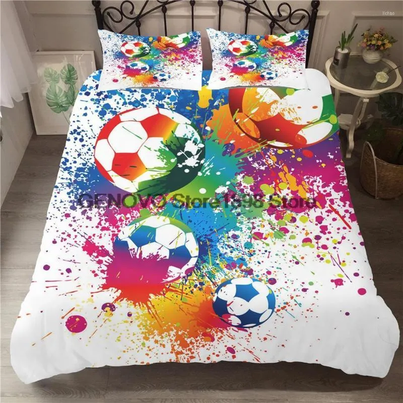 Bedding Sets 44 Duvet Cover Soccer Football Edredon Futbol Single Printed Luxury Child Kids NO Bed Sheets Covers Linen