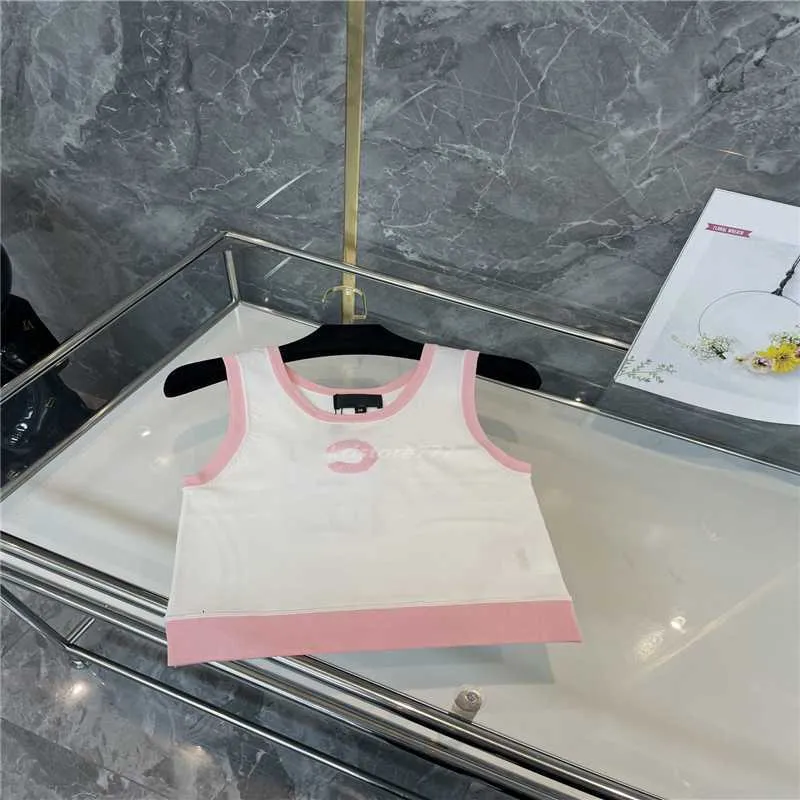 Women's T-Shirt Designer 2024 Cotton Women Tee Short Vest Knits Tops With Letters Print Girls Crop Runway Bodycon High End ZL0K
