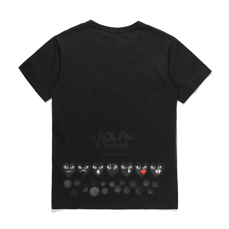 Designer tee mäns t-shirts com des Garcons Spela Little Black Heart Kort ärm T-shirt svart storlek XL