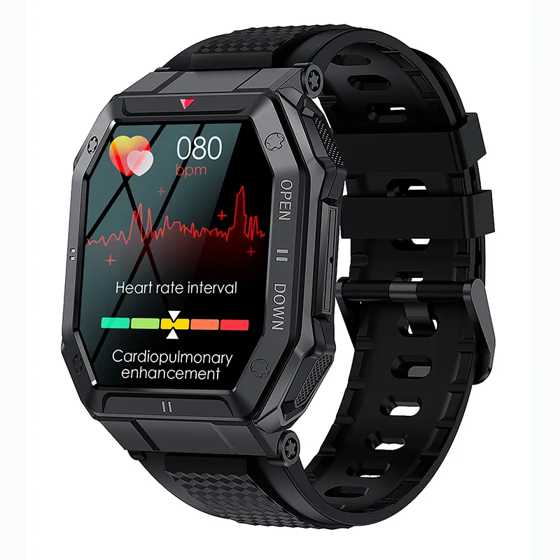 K55 montre intelligente 1,85 pouces HD écran tactile mode sport montre-bracelet Bluetooth appel longue durée de vie de la batterie surveillance de la fréquence cardiaque Smartwatch