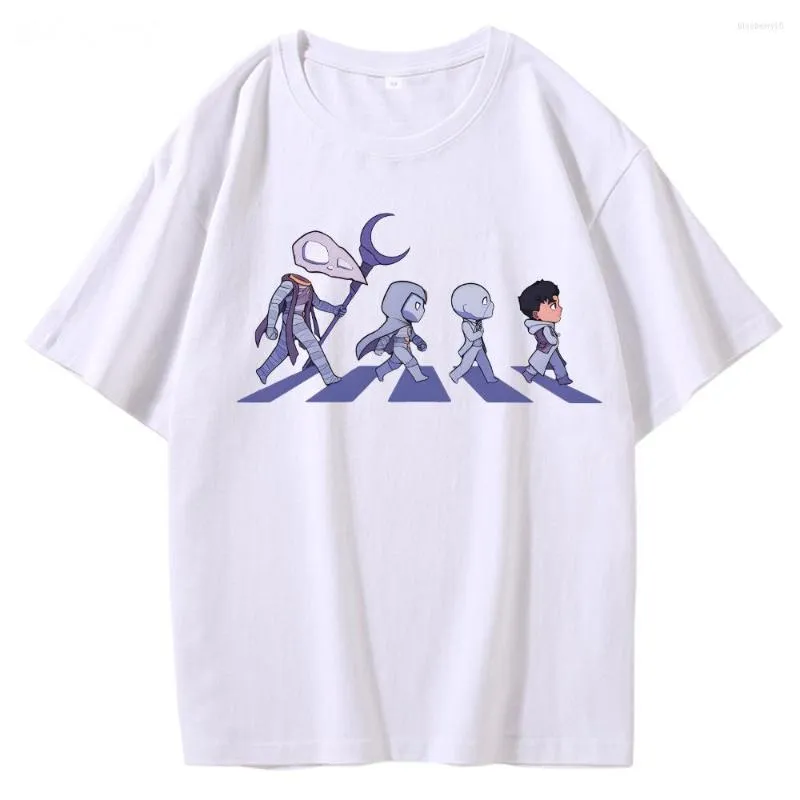 Men's T Shirts Cartoon Moon Knight Classic Shirt Summer Marc Spector Khonsu MANGA Tryckt Män toppar TEES KORT SLEEVE O-NECK UNISEX