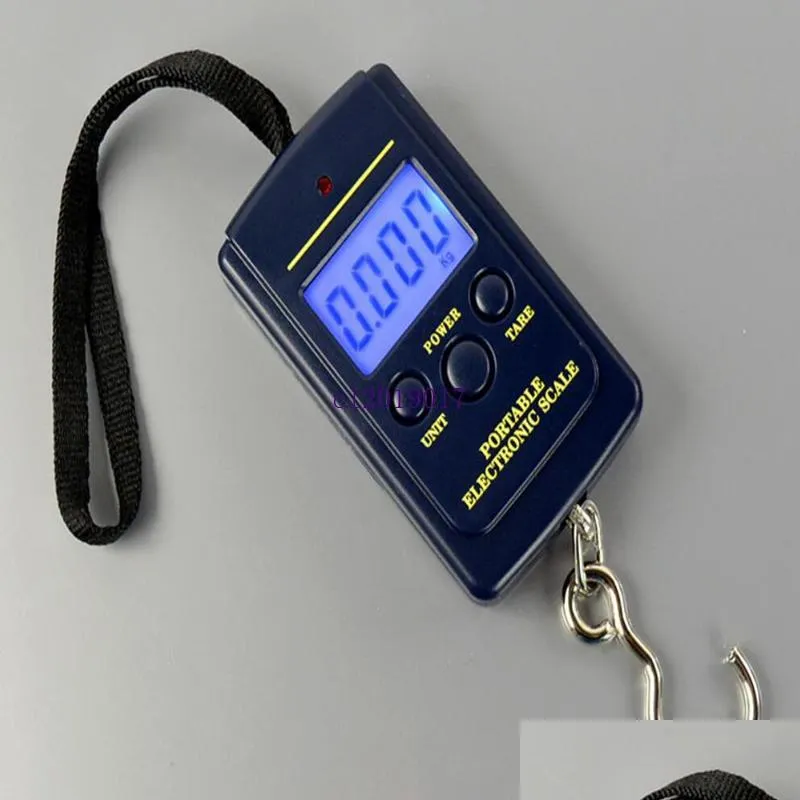 Scale di pesatura da 300 pezzi da 40 kg per latto digitale Manuale 88 libbre da 1410oz LCD Display sospeso di pesca in pensione Drop Delivering Office School Busi Dhjzf