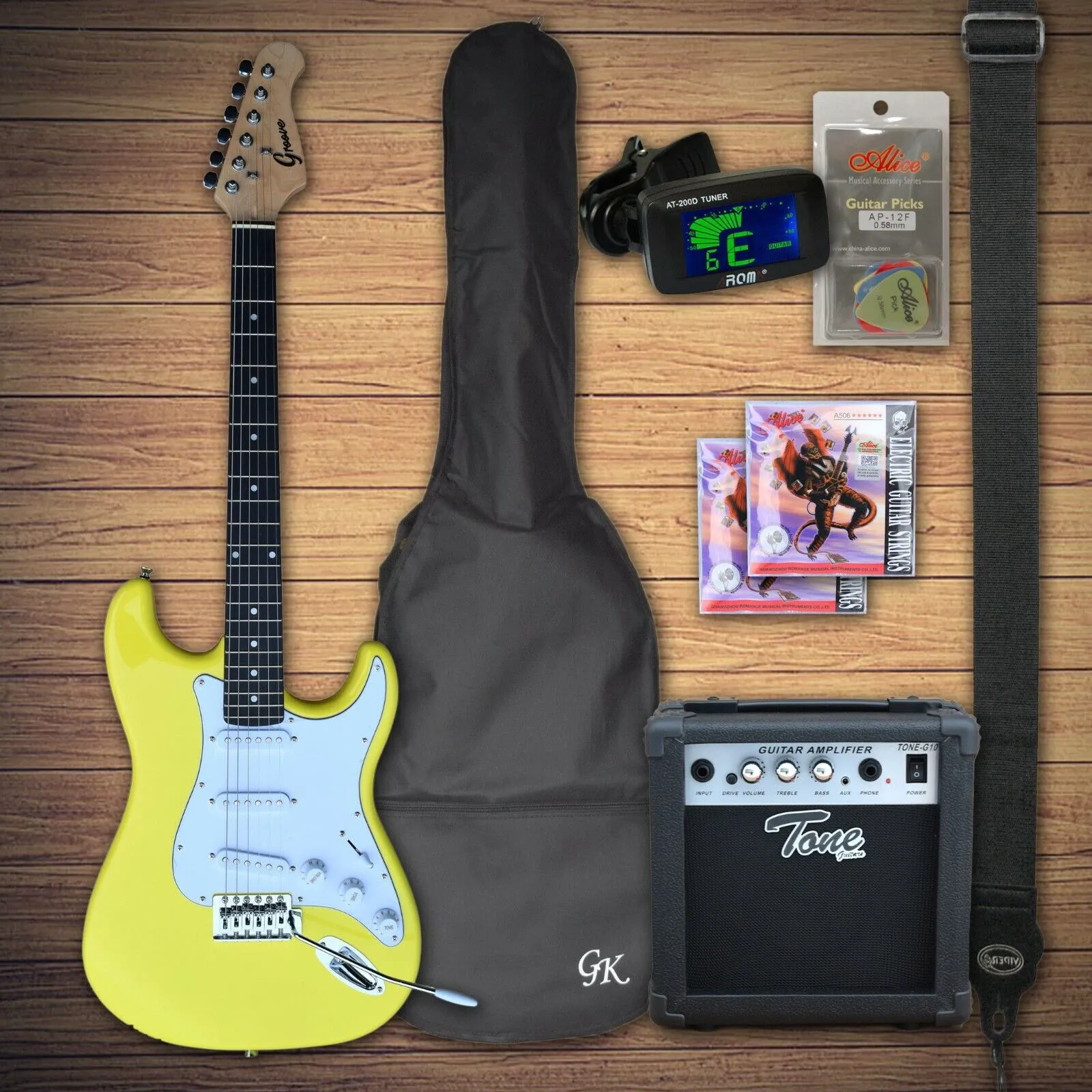2023Guitarra eléctrica personalizada. Instrumento de juego con los dedos Guitarra eléctrica/amplificador/8 piezas