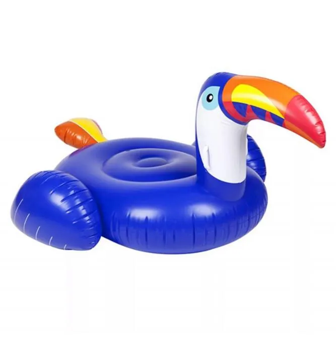 Giant Inflatable Pool Float - 200cm Flamingo, Toucan, Swan & Blue Bird ...