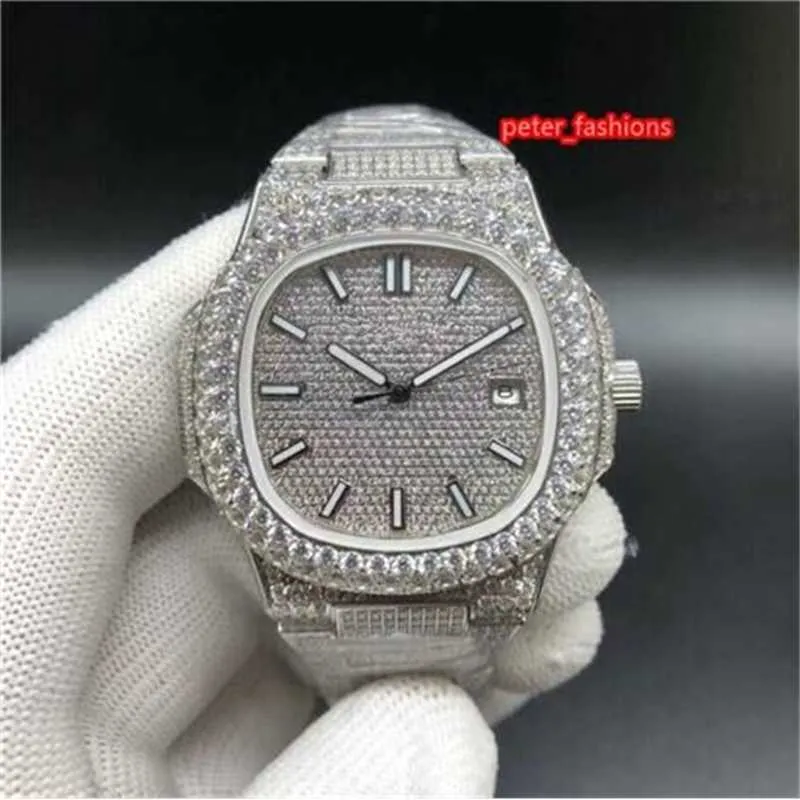 Montres de créateurs Montres pour hommes en diamant Argent Diamant Lunette Mode Montre-bracelet Boutique Montre mécanique automatique