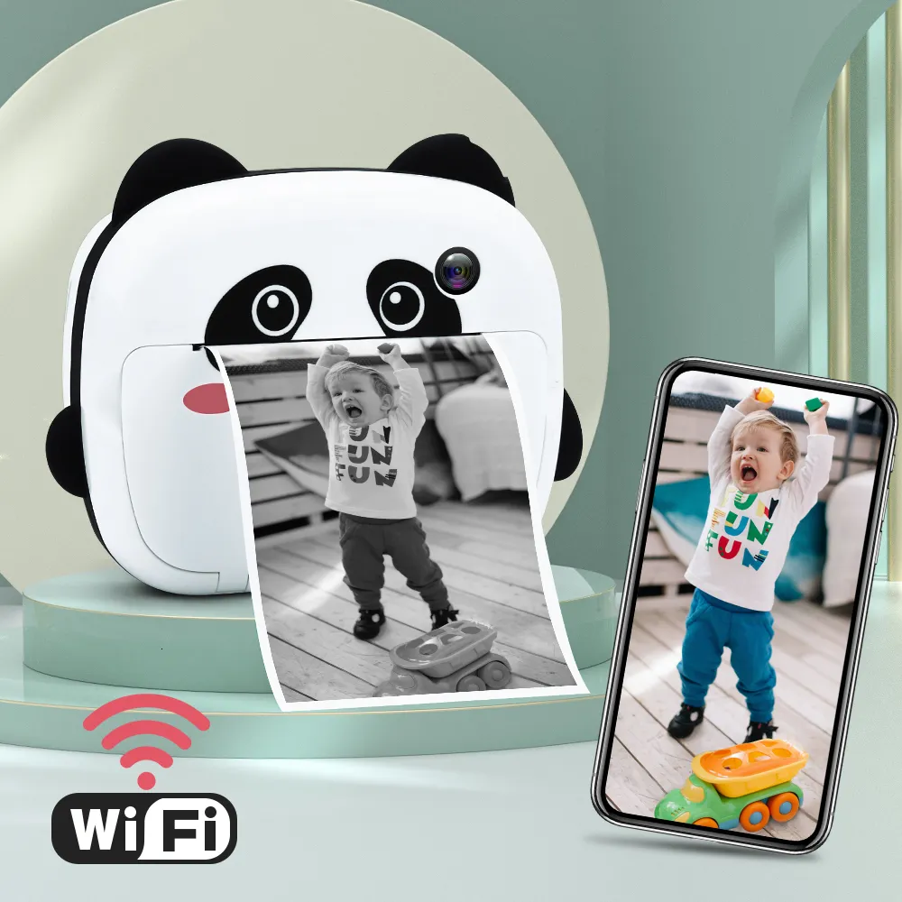 Toy Cameras Instant Print Camera Thermal Printing Po Camera Kid Wifi Digital Camera Girls Toy Child 1080p HD Video Camera Boys Birth Gift 230307