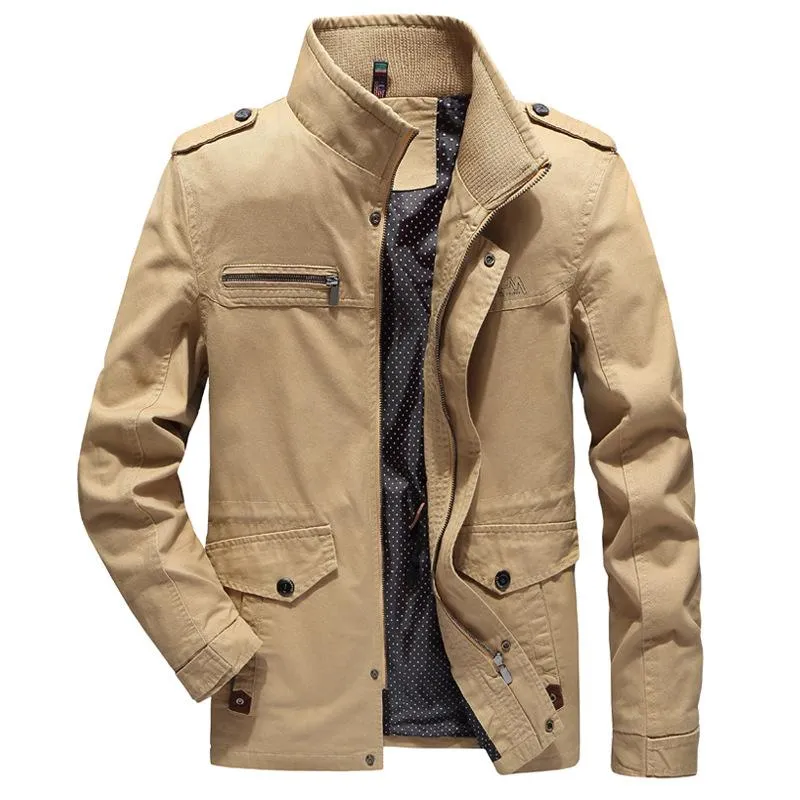 남성용 재킷 면화 가을 wnter 세척 야외 겉옷 캐주얼 스탠드 칼라 고체 슬림 핏 자켓 코트 남자를위한