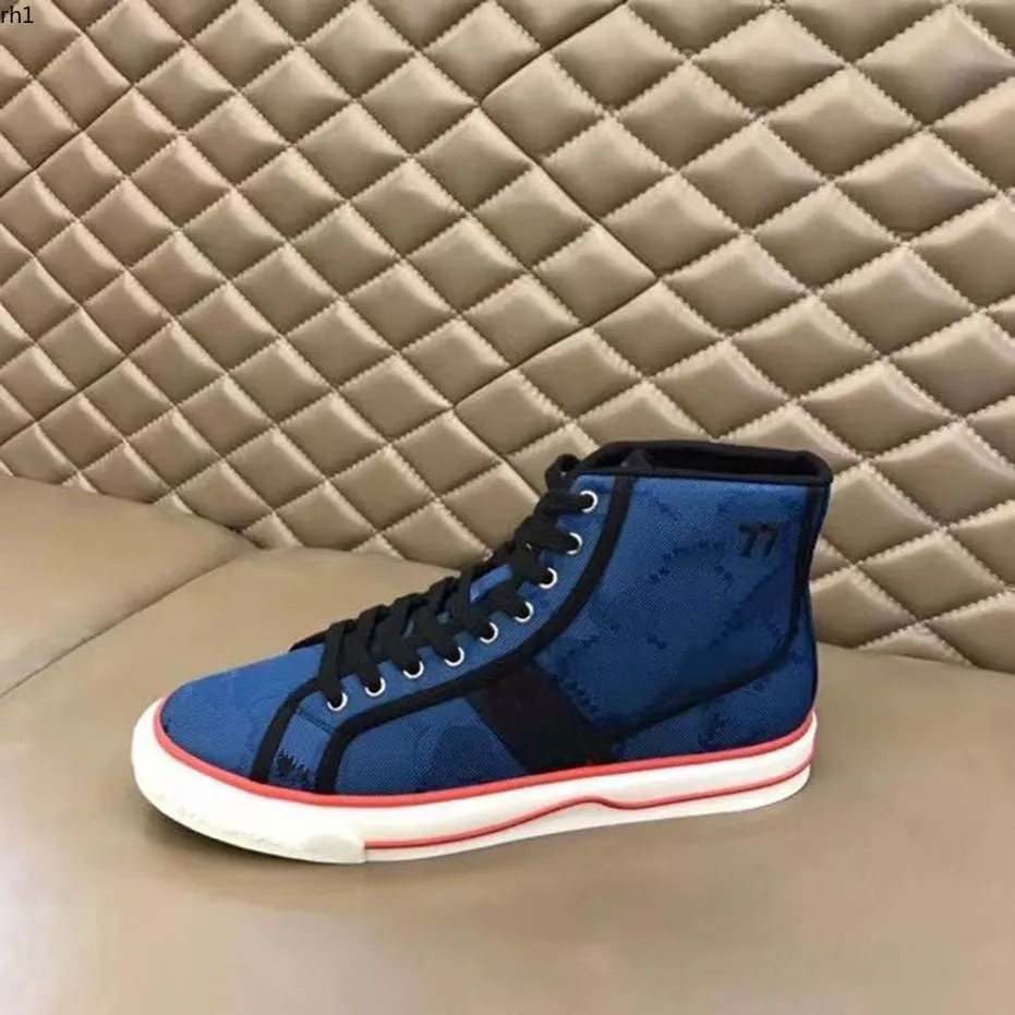 Sneaker di tennis da donna 1977 da uomo con web verde e rosso in cotone lussuoso design addestratore casual per uomini dimensioni 35-46 mkjkk rh100001