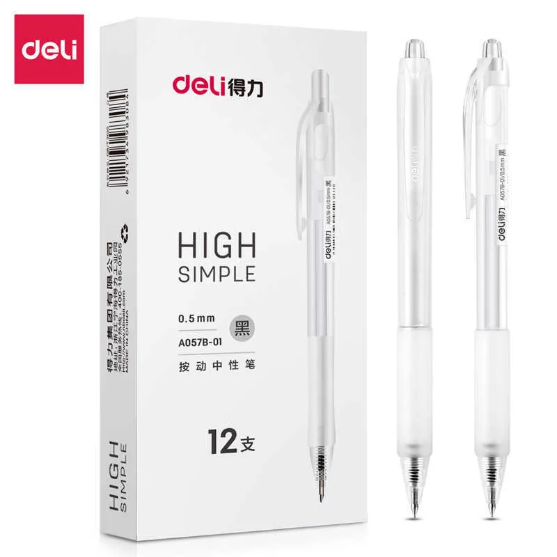 Гель -ручки Deli Simple Style Gel Pen 05 мм с наполнением офисного написания выдвижных гелевых черниль