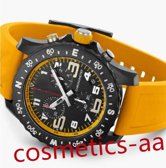 5 Цвет роскошные мужские часы Japan Quartz Endurance Pro Avenger Chronograph 48 -мм часов с красной резиновой 1884 мужчинами часы Hardex стеклянные наручные часы