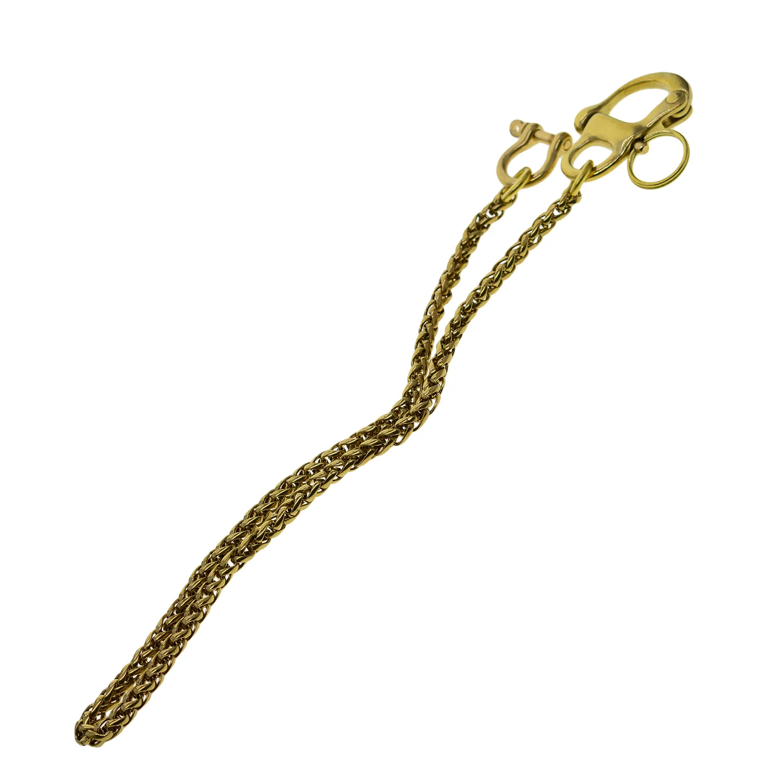 Kluczowe pierścienie mosiężne portfel pszenicy dżinsowe spodnie łańcuchy motocyklowe łańcuch węża d Shackle Connector Szwecja