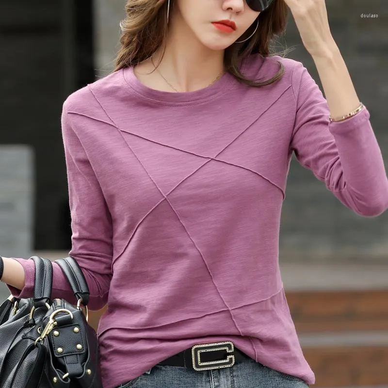 Camisetas Para Mujer 2023 Acanalado Sping Moda Bamb Algod n
