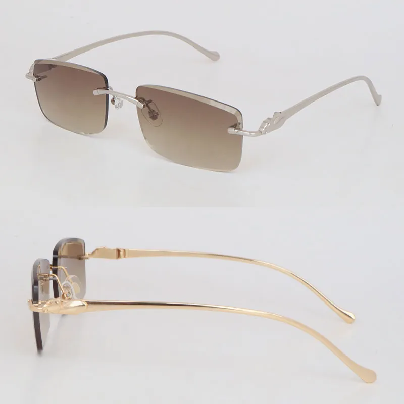 Lunettes De Soleil Unisexe Sans Monture Métal – Motif Serpent, Verres UV400, Style Y2K Surdimensionné