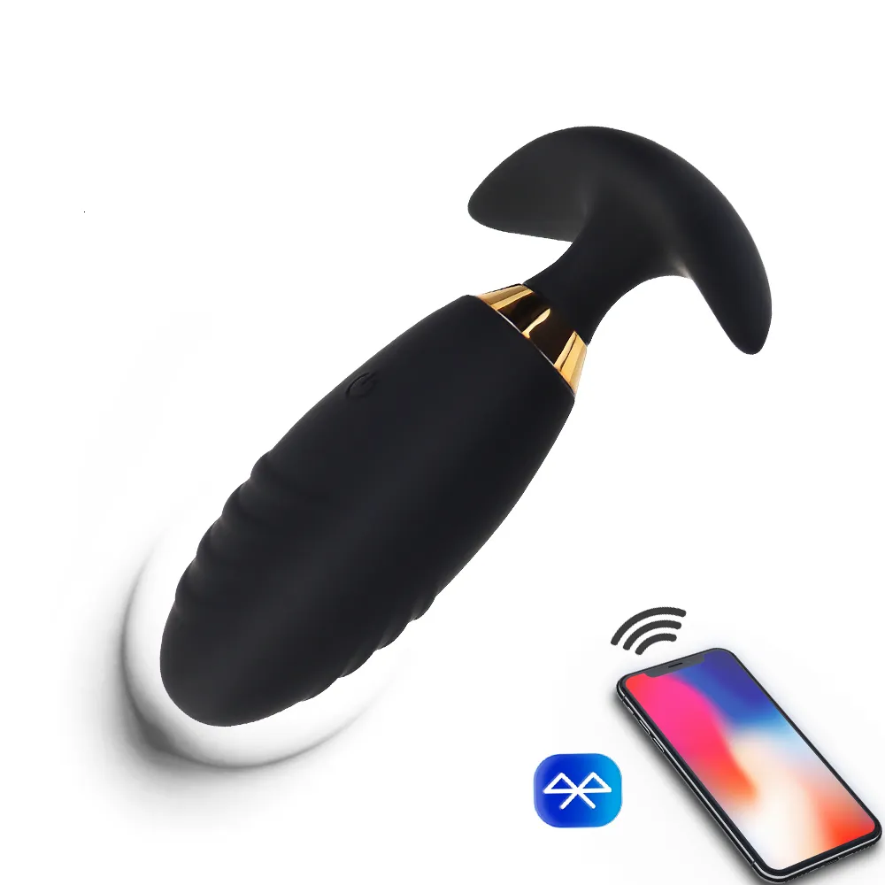 Vibrators APP Remote Control Anal Vibrator Bluetooth Butt Plug Men Prostate Massager Female Vagina Dildos Erotic Sex Toys for 230307