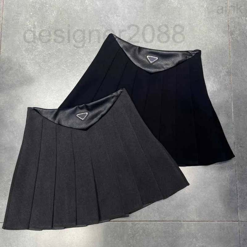 Skirts Designer Design Brand Women's Skirt Fashion Sexy Pleated Short With Inverted Triangle Classic Lady Dress High Quality Size S-L DP3D