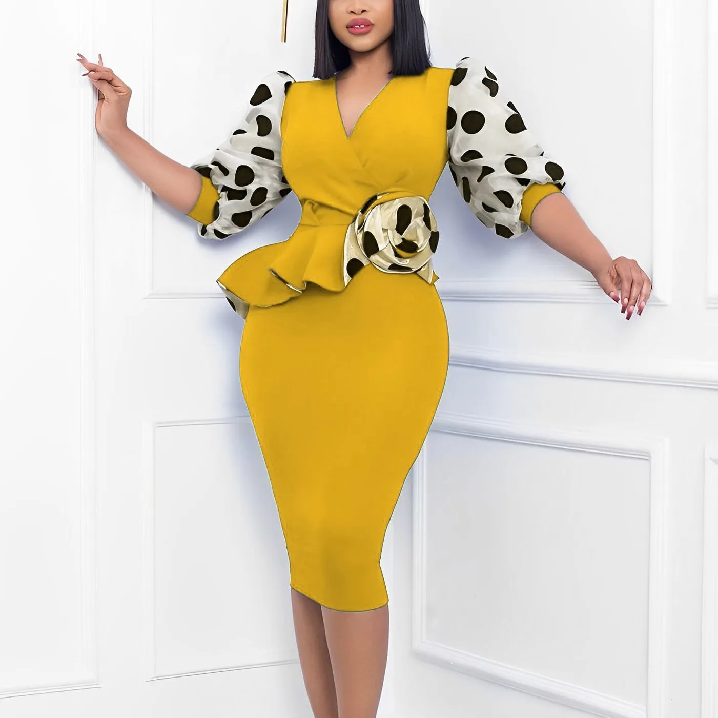 Peplum bodycon midi dress hotsell