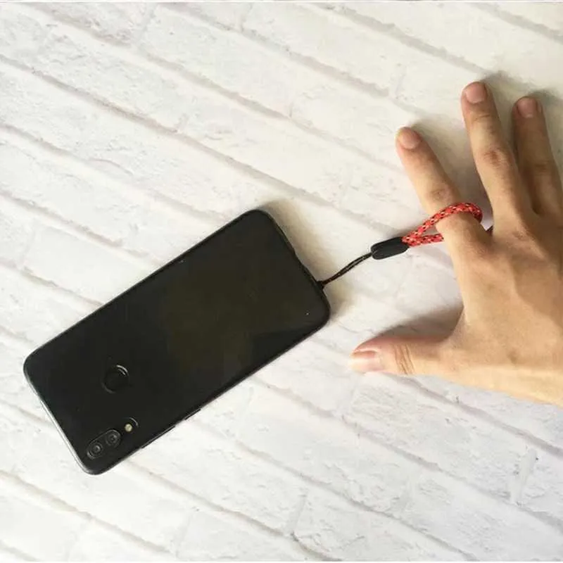 Correias de telefone celular encantos cordão curto móvel para chaves cartão de identificação telefone universal segurar colhedores colorido corda portátil resistente ao desgaste