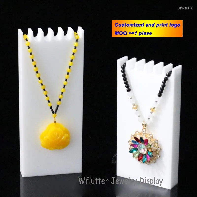 Jewelry Pouches Vertical Necklace Display Rack Set Showing Holder Organizer Stand Jewellery Case