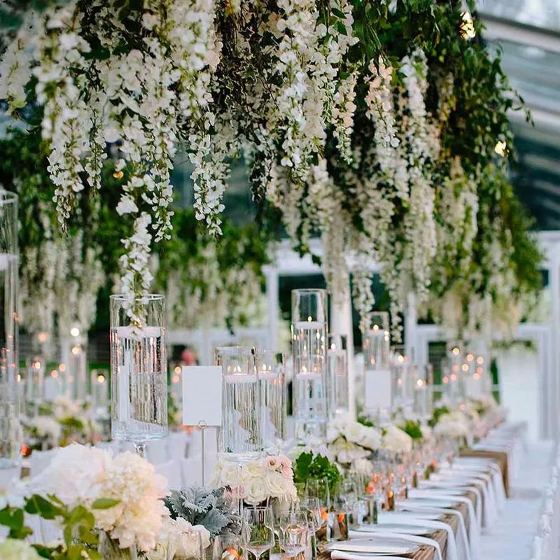 Couronne de fleurs décoratives en rotin artificiel suspendu, atmosphère violette, décoration murale de jardin en plein air, fête de mariage, maison