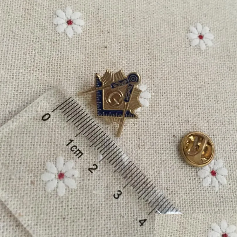 Pins broszki 10pcs Blue Lodge Square i kompas z Sunburst Lape