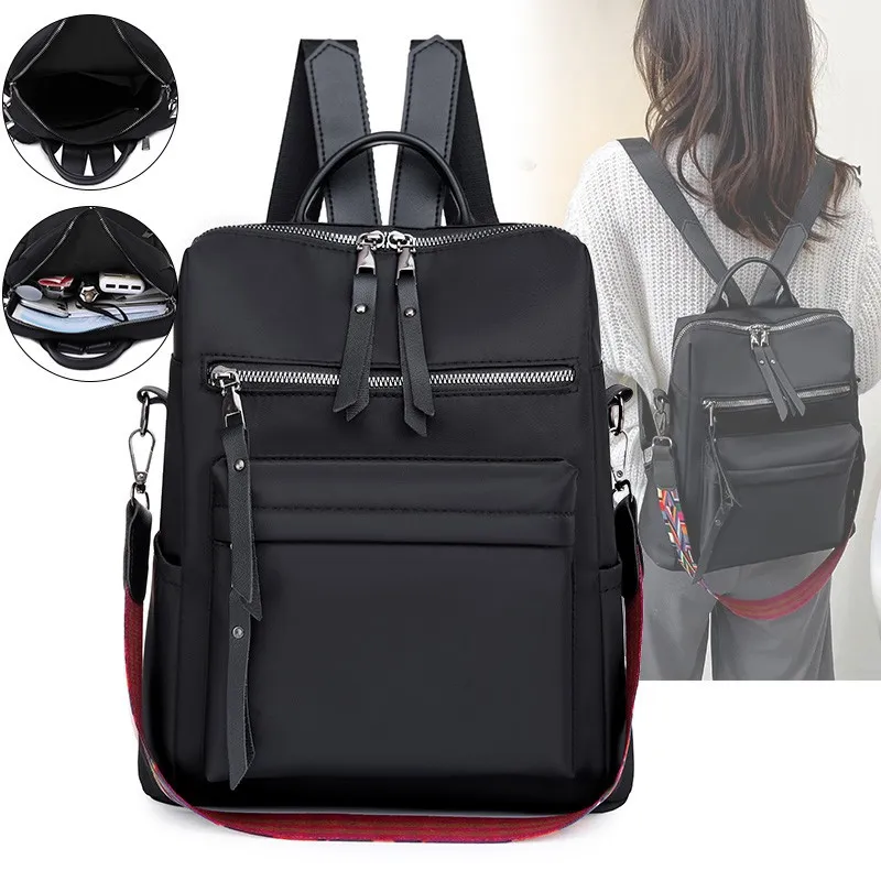 Women Men Backpack Style Genuine Leather Fashion Casual Bags Small Girl Schoolbag Business Laptop Backpack Charging Bagpack Rucksack Sport&Outdoor Packs 666