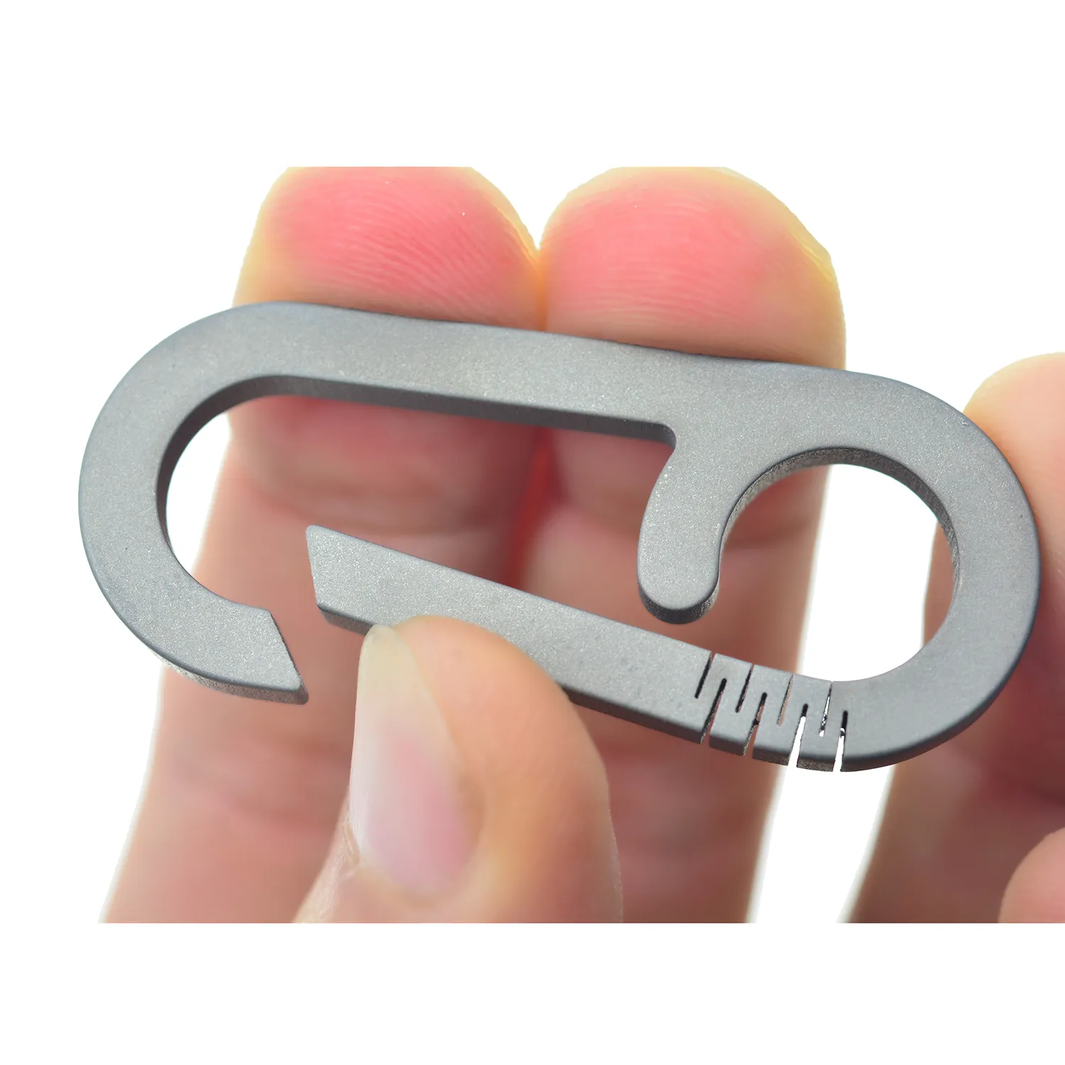 Schlüsselringe einzigartig einfaches leichtes Gewicht Titan Oval Snap Self Lock Carabiner Star Anis Split Ring Schlüsselbund FOB EDC Haus Warmi