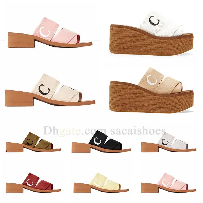 wholesale Sandales Pantoufles semelles épaisses pour femmes Mules Woody plates Désert Noir Blanc rose bleu jaune beige intérieur Extérieur plage maison Slipper Slide Sandal chaussures