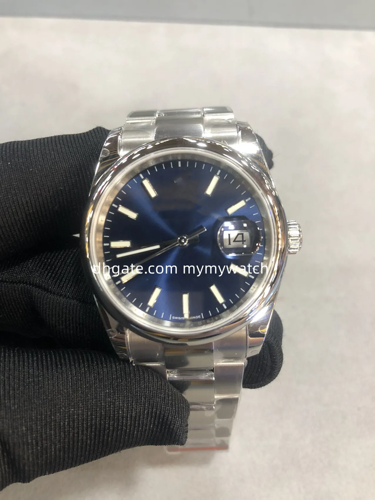 BP Factory Datejust Unisex-Herrenuhr mit blauem Zifferblatt, 36 mm, Saphirglas, automatisch, mechanisch, Edelstahl, Oyster Perpetual, Türkis, 126234 Armbanduhren