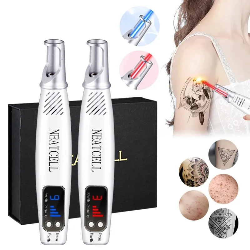 Steamer Picosecond Laser Pen Tattoo Remover pour enlever les taches sombres Cicatrice Rouge Bleu Pigment Mole Wash Sourcil Taches de rousseur Pratique 230307